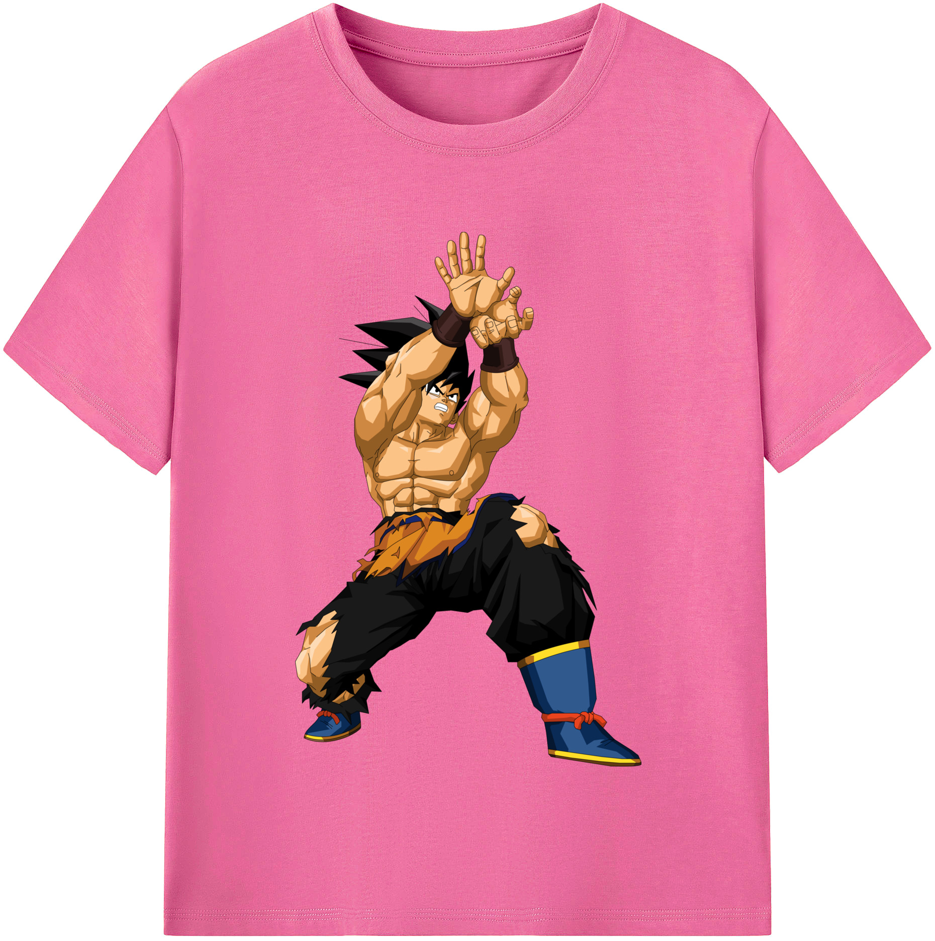 （画像用） ドラゴンボール 孫悟空（そん ごくう）Son Goku カカロット DRAGON BALL Kakarotto レディースカジュアルプリントTシャツ（綿100％）